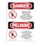 Signmission OSHA Sign, Read & Follow Instructions On This Ladder, 14in X 10in Decal, 10" W, 14" L, Spanish OS-DS-D-1014-VS-1689 - alternate 1